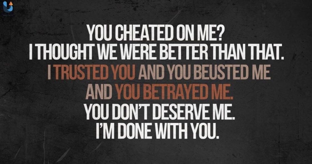 Hurtful Messages to a Guy Who Cheated on You